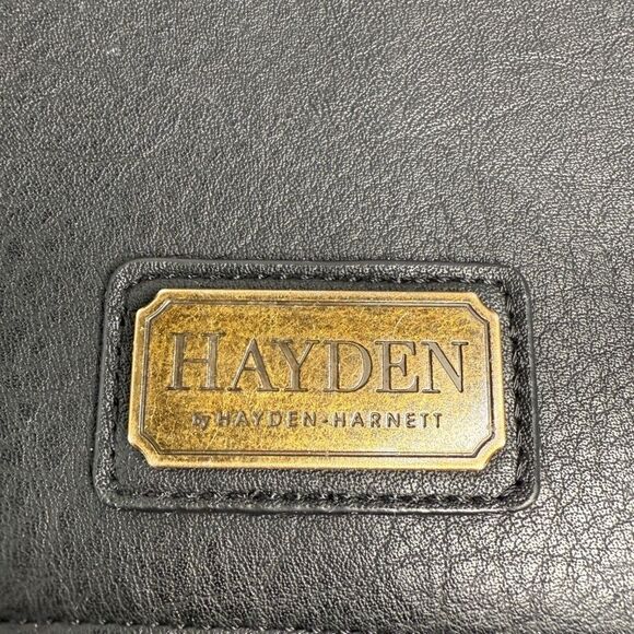 Hayden Harnett Crossbody Black Strap brass Hardware Shoulder Bag HH13764 - Picture 8 of 11